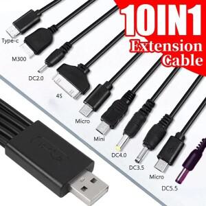 범용 10 in 1 USB 멀티 포트 휴대폰 충전 케이블 헤드 코드  노키아 충전기용