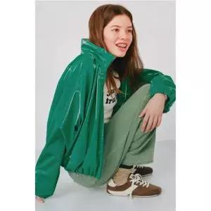 [국내배송] 자라 ZARA 글리터 방수 레인코트 - 초록 971678