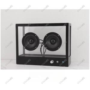 현대적인 투명 메탈 블루투스 스피커, 가정용 데스크탑 장식을 위한 무선 베이스 사운드