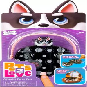 심장 모양의 동물 지갑을 가진 강아지 장난감 애완동물 루이 미니어처 캐리어와 목줄 작고 여행 친화적인