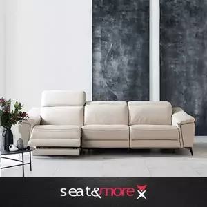 [시트앤모어]저스티스 4인 이태리천연통가죽 경추 리클라이너(소...