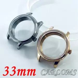 호환 탑 33mm 여성용 NH35 NH36 NH38 NH39 NH70 NH72 시계 케이스 실버 로즈 골드 솔리드 스테인레스 스틸