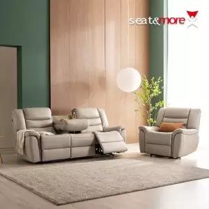 [시트앤모어]뉴프랭클린 홈바 1+3인 All천연소가죽 리클라이너 소...