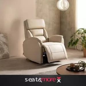 [시트앤모어]벤틀리 2모터 1인 천연통가죽 리클라이너소파