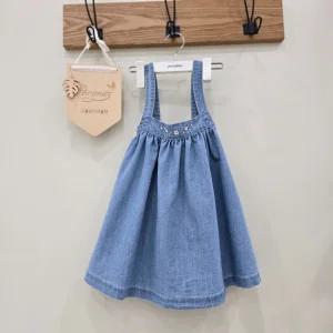 [레노마키즈]페리미츠   데님  해지  어깨끈  원피스 P2622O668_SH