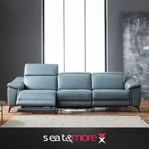 [시트앤모어]저스티스 2모터 4인 이태리 천연통가죽 리클라이너(...