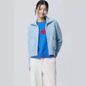 [롯데백화점]베네통 퍼피 포켓 부클 집업 가디건 (BAKCE1611)