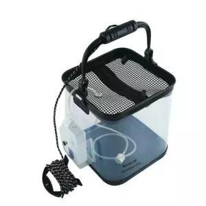 가능 양동이 투명 낚시 접이식 버킷 3L 산소펌프 물통 두레박