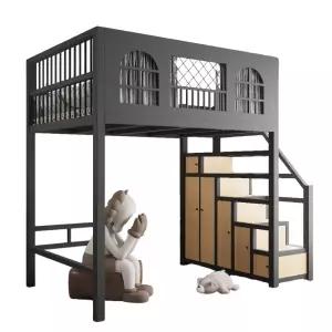 철제 벙커침대 공간활용 이층 프레임 벙커 2층 책상 슈퍼싱글