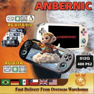 ANBERNIC RG VITA Pro 레트로 휴대용 게임 콘솔 WiFi 블루투스 5000mAh 비디오 플레이어 AI 스트리밍 지원