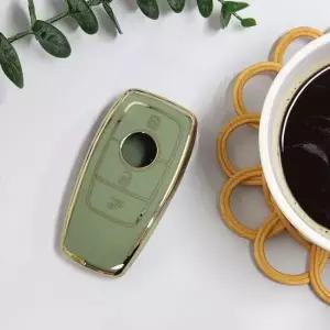 스마트키 벤츠 A타입 키 커버 골드 테두리 그린