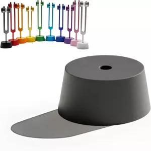 튜닝 포크 홀더 액티베이터 블록 조합 액세서리 - 미끄럼 방지 안정기 베이스 무게추 및 없는 이상적