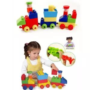 집중력향상 소프트한 블럭놀이 기차만들기 말랑 기관 에듀 키즈