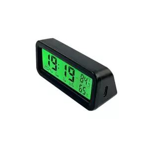 프리미엄 태양광 차량용 디지털 시계 필름 온도 추적 무선 캠핑카 솔라 그린+블루