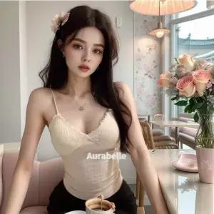 [RIZPICK]WL 아우라벨르 레이스 아이보리 레이어드 나시민소매 슬립