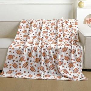 십대 소녀들을 위한 스타 축구 담요 귀여운 부드러운 플란넬 던지기 세탁 가능한 에스테틱 퍼지 플리스