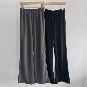 [옷자락] 여성 골지 부츠컷 신축성 좋은 밴딩 빅사이즈 롱팬츠