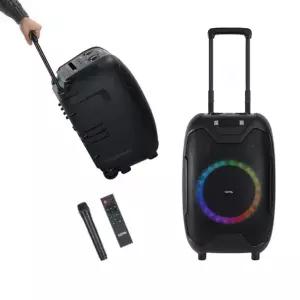 행사/설명회 고출력 이동식 앰프 스피커 + 마이크 세트 학교 전시회 오디오 USB 리모컨-K2