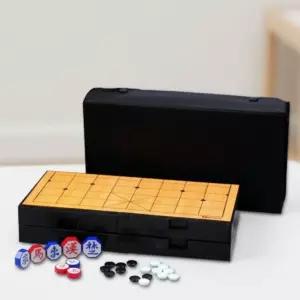 명인랜드 바둑 장기 자석 게임판 양면 접이식 가방포함 휴대용 폴더형 (중형 M-256)