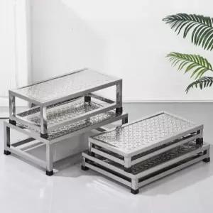 작업용 발판 계단 단차 화물차 스테인리스 산업용 그레이 작업판