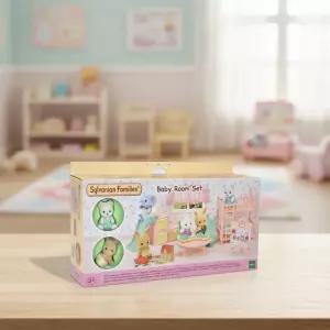 실바니안패밀리 (파스텔 베이비룸 세트) 아기토기 아기곰 인형 피규어 아기방 가구 미니어처
