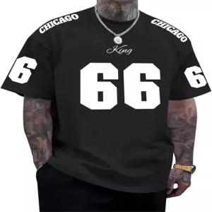 시카고 남성용 키오피오이 저지 셔츠 번호 그래픽 티 Y2k 스트리트웨어 오버사이즈 빈티지 반팔