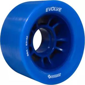 본트 이볼브 프로페셔널 등급 실내 롤러 스케이트 휠 - 고성능 폴리우레탄 스피드 세트 블루 88A 4개