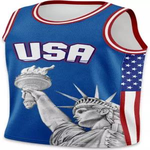 미국 국기 농구 저지 독립기념일 250주년 기념 레드 화이트 블루 아메리칸 애국 셔츠 7월 4일 Rgubvui 남성