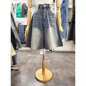 [밸리걸] 세이브존01 컷팅 워싱 5부 버뮤다 데님 팬츠 870110 (S48352545)