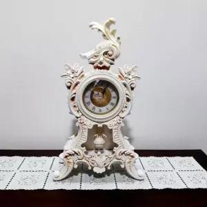 탁상시계(607S)화이트(7) 동물장식 인테리어소품 소품 부엉이장식품 장식품