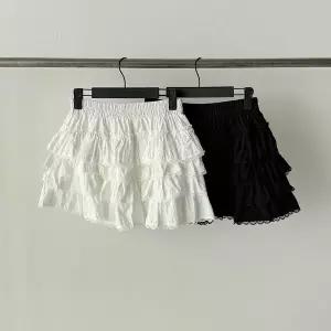 [신세계라이브쇼핑][옷자락] 여성 벚꽃 스타일 발레코어 프릴 레이스 미니 스커트