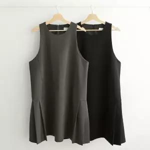 [신세계라이브쇼핑][옷자락] 여성 하객 패션 플리츠 A라인 빅사이즈 민소매 미니 드레스