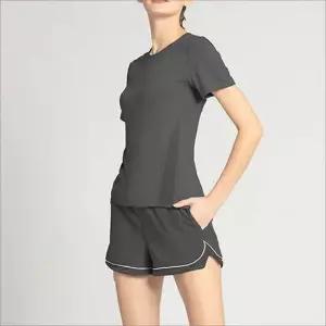 여성 트레이닝복 반팔반바지 세트 홈트 헬스복 3컬러