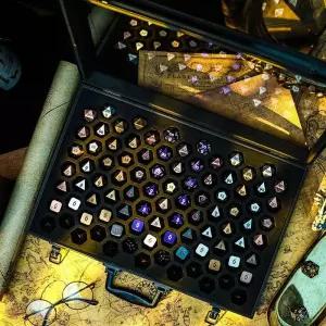 주사위보관함 숫자공보관함 강화유리 투명 보드게임수납 보호스펀지 먼지차단