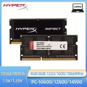 HyperX 노트북 Ram DDR3L DDR3 8GB 4GB 1333Mhz 1600Mhz 1866Mhz SODIMM PC3-12800 PC3-14900 노트북 Ram D