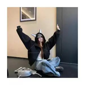 마킷3 여성 블루종 점퍼 가을 후드 긴팔 코트 JEN3