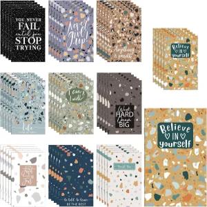 Maities 50개 직원 감사 선물 영감을 주는 작은 메모장 대량 동기 부여 포켓 저널 노트북 동료 팀 위한