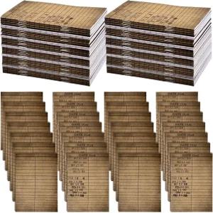 학생들을 위한 Resurhang 50개 도서 애호가 선물 도서관 카드 노트 저널 북클럽 팬들을 사서