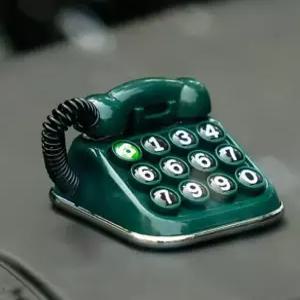 전화번호 알림판 유니크한 복고풍 전화기 주차번호판 밀리터리 딥그린 뉴트럴콰이어트