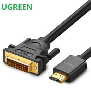 UGreen HD to DVI 컴퓨터 TV 모니터 컨버터 케이블, HDMI 호환 인터페이스 어댑터 프로젝터 라인