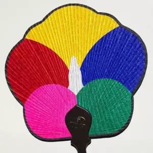 꽃부채 한국 전통 무궁화 종이 부채 나무부채 여름부채 (대)