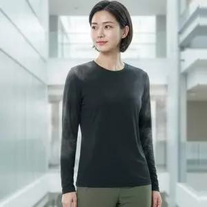 [파라고나] 여성 프리미엄 스포츠 이너웨어 쿨링 라운드 티셔츠 WSM01