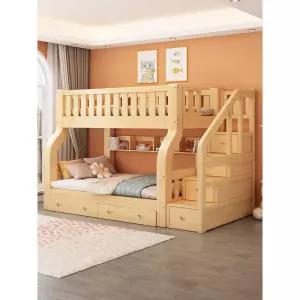 이층침대 원목 수납형 패밀리 침실 책상 침대 벙커