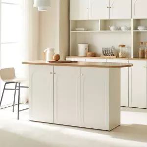 파로마 베이 베온 아일랜드 식탁 수납장 홈바 테이블 조리대 1500