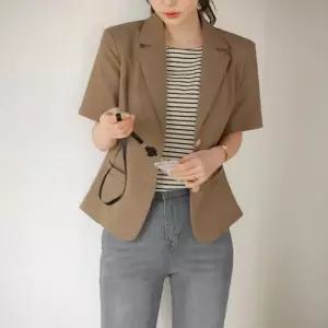 XXL까지) 디리룸 모던 반팔 자켓 하객룩 오피스룩 모임룩 격식룩 빅사이즈