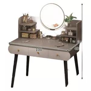 벨벳 대리석 LED거울 나비의자 공주화장대 폭좁은테이블