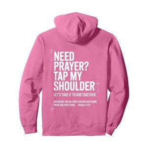 기도가 필요해 내 어깨를 두드려줘 구절 크리스찬 온 백 풀오버 후드티