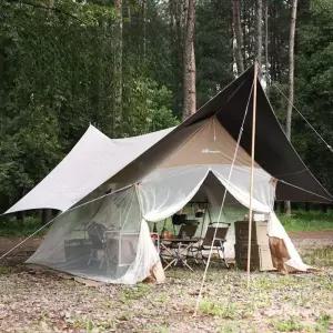 타프 메쉬스크린 모기장 헥사 스크린쉘 조절식 통풍 방충망 천막