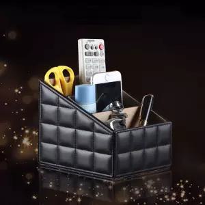 다용도리모콘정리함 가죽 3단 리모컨 정리함