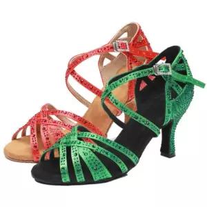 여성 댄스화 탱고 라틴 스포츠 바차타 사교용 살사 연습 슈즈 구두